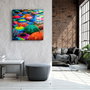 Wallity Cuadro Decorativo de Vidrio Templado Multicolor 60 x 60